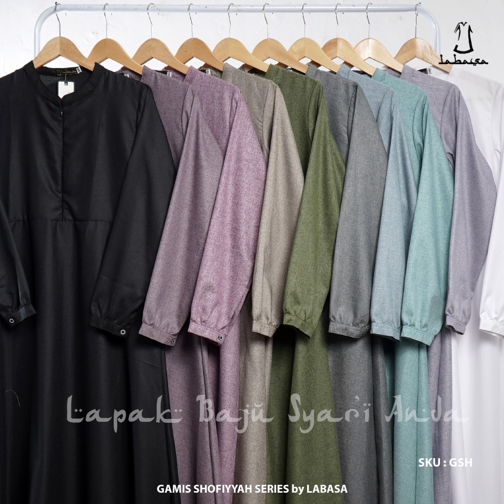 Gamis Katun Madina Polos Basic Shofiyyah Series - Labasa Ori | Gamis Dewasa