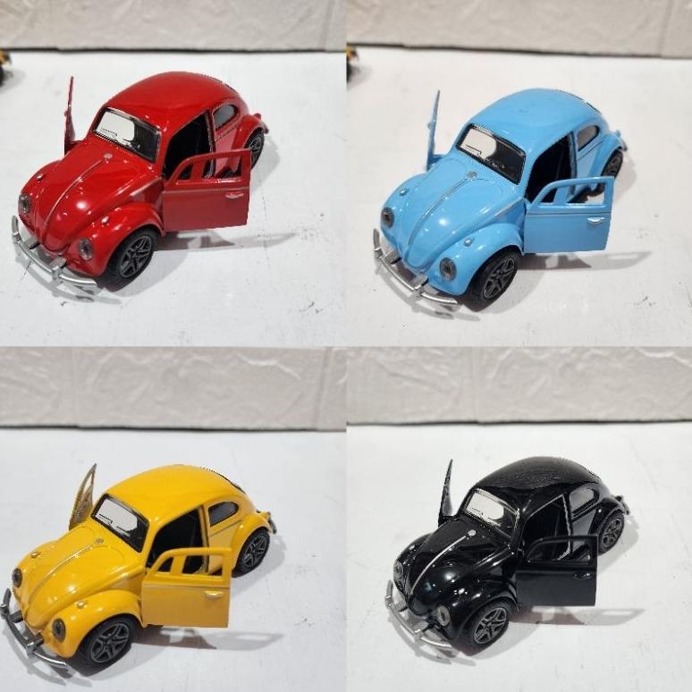 DIE CASH MODEL WORD VOLKSWAGEN BETTLE VW KODOK MINI ATUR MOBIL MAINAN BISS