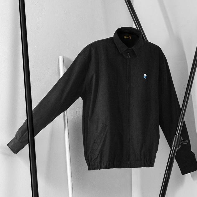 PALING LARIS Guten Inc - Jaket Trucker Harrington Twill Pria Fraser Black PALING LARIS
