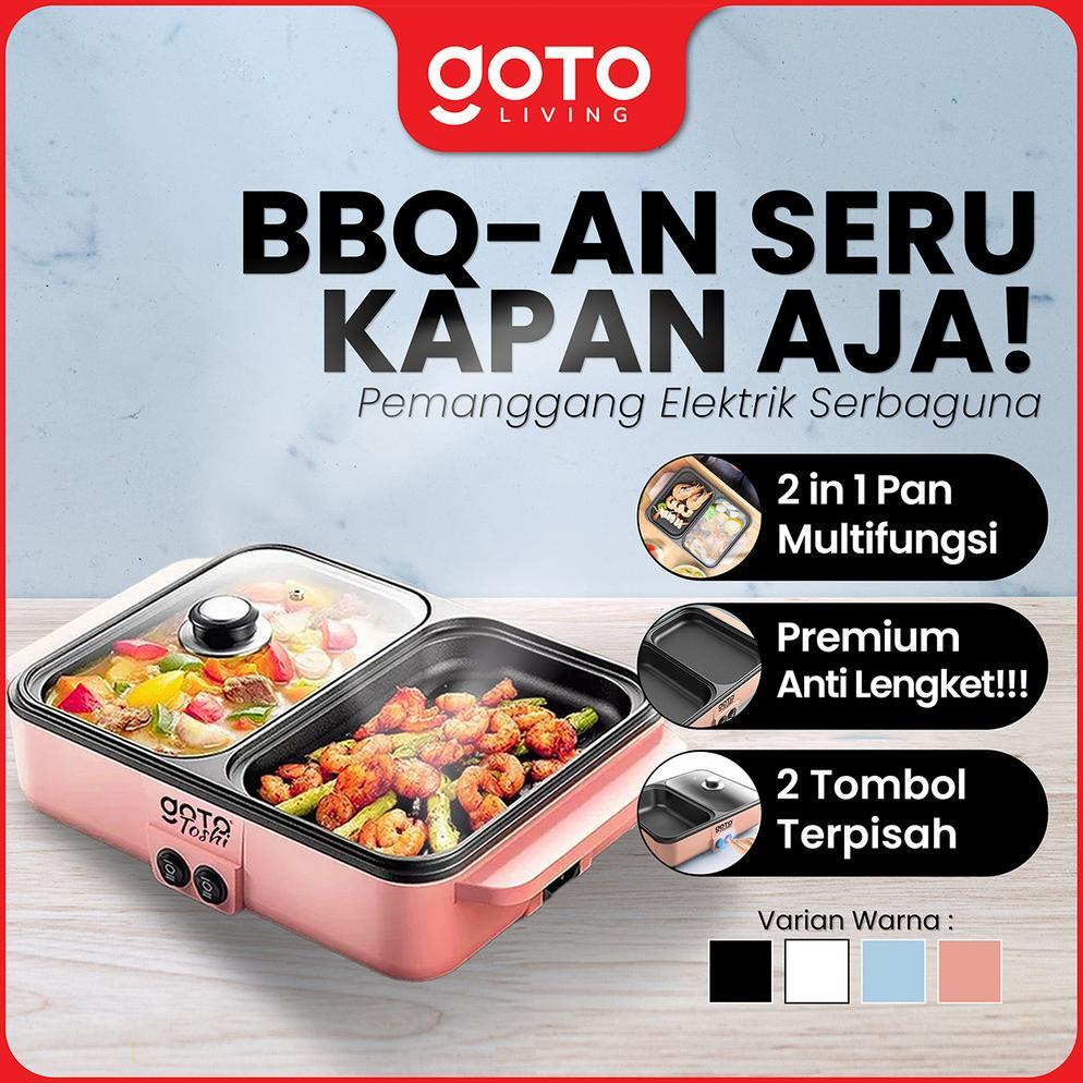 Goto Toshi Minipan Electric Hotpot Alat Panggangan Grill Pan BBQ 2in1