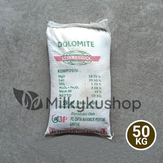 Pilihan- Pupuk Dolomite 50 Kg Kemasan Pabrik Kapur Dolomit Via Cargo
