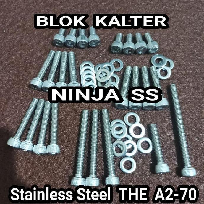 baut l stainless blok ninja 150 r