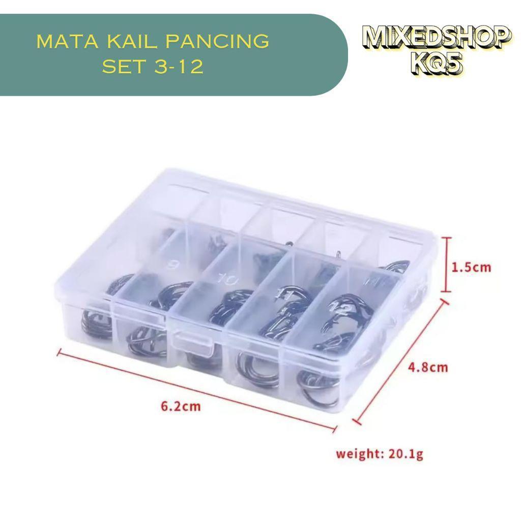 Mata Kail Pancing Set 3-12 || Kail Pancing Set 100Pcs / 70 Pcs || Kail Pancing