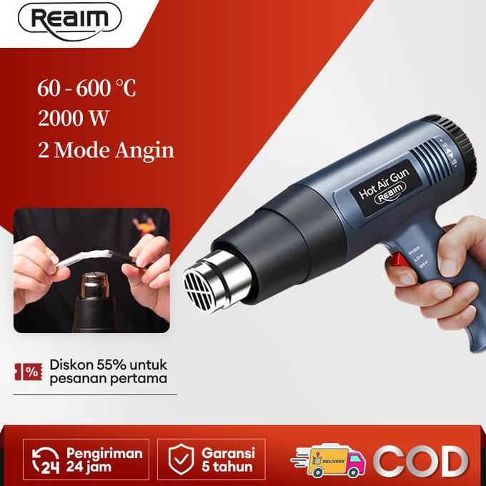 Bng- Reaim 2000W Tampilan Dital Mesin Udara Panas Suhu Tinggi/Perbaikan Elektronik Stiker Plastik Fi
