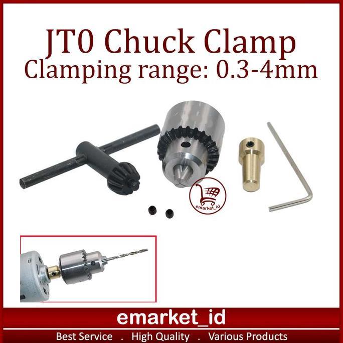 Bng- Kepala Bor Jt0 Chuck Mini Clamp 0.3-4Mm Shaft 3.17Mm Jto / Dinamo Rs