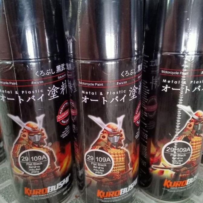 Pit- Pilox Samurai Paint 109A Flat Black / Hitam Doff / Hitam Dop (400Ml)