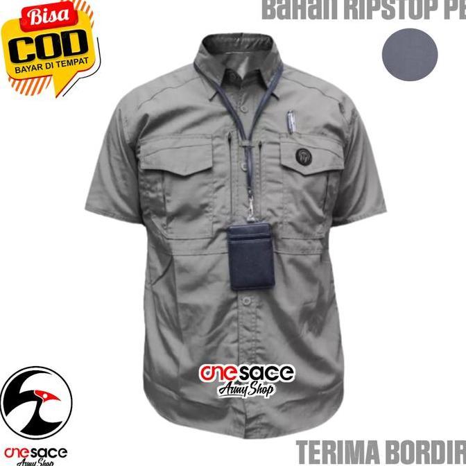 Riore- Onesace Kemeja Tactical M Tac Lengan Pendek Pria Nita Lapangan Pdl Pdh Pns Hem Bumn Harian Ou