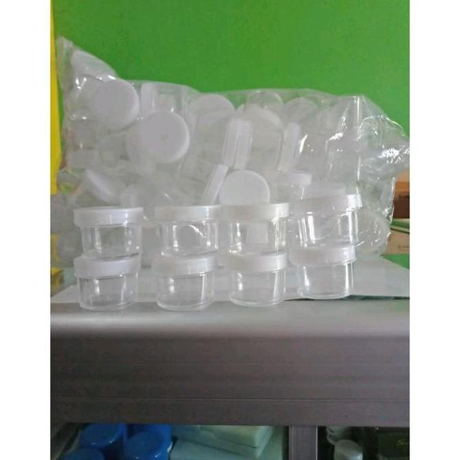 Baru- ( Paket Isi 50 )Pot Urin 10 Cc/ Wadah Urin / Pot Obat / Pot Salep / Wadah Salep / Pot Plastik 