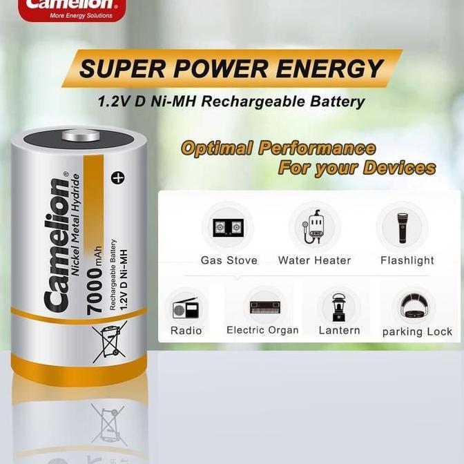 Camelion Rechargeable D 7000 MAh Bp2