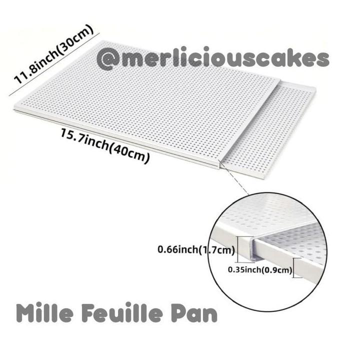 arthaziell- Loyang Mille Feuille Pan 30 x 40 cm Perforated Pan Puff Pastry Baking Pan Diskon