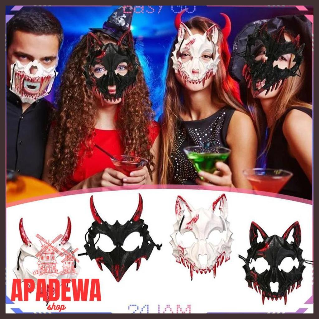 Promo Topeng Wajah Tengkorak Naga God Tiger Yasha Tengu Topeng Naga Topeng Half Face Untuk Cosplay H