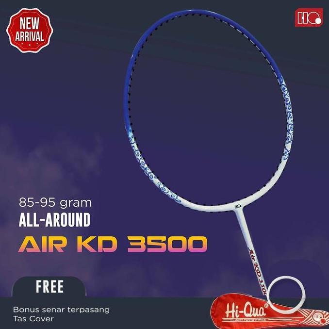Hi-Qua Air KD Raket Bulutangkis Badminton All Around Free Tas & Senar