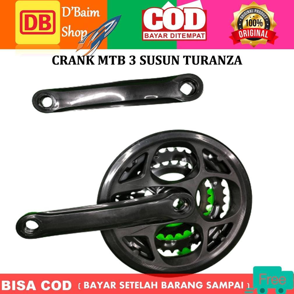 Terlaris Pedal Crank Sepeda Mtb/Gear Depan Sepeda Mtb 3 Susun 48T-38T-28T Turanza/Goesan