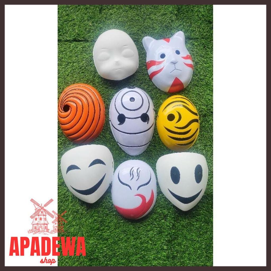 Promo Topeng Uciha Obito - Topeng Obito Uchiha Oranye - Topeng Tobi Kuning - Topeng Ninja Naruto Obi