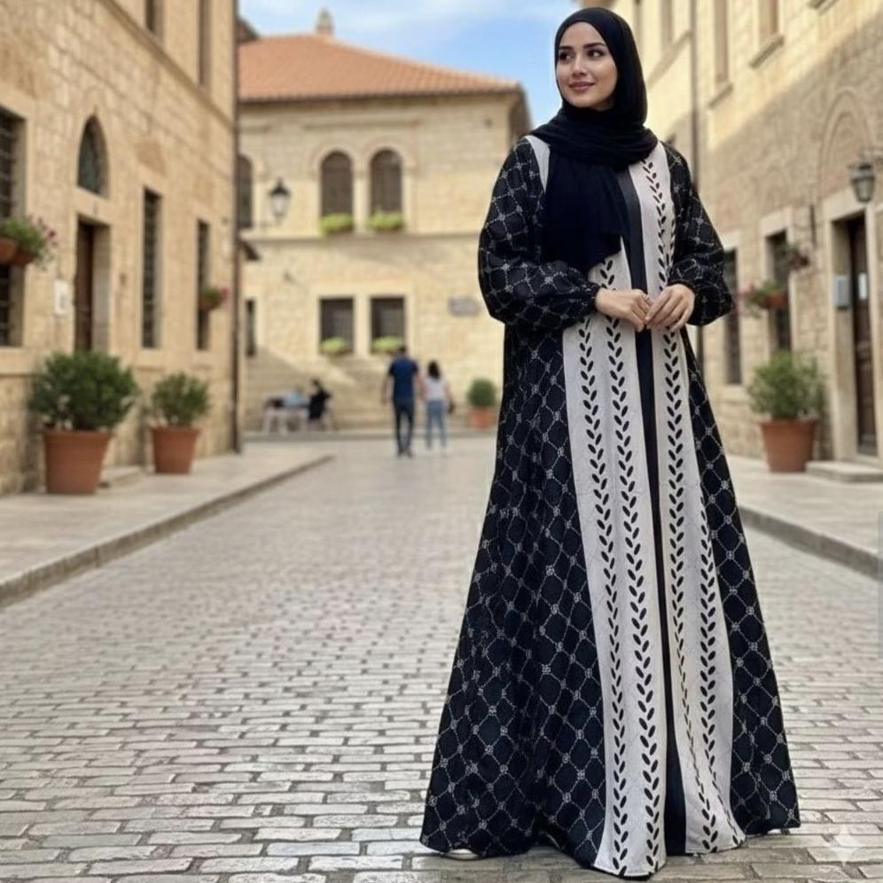 NEW Kaftan Motif Madinah Jumbo Busui Homey Dress Adem Rayon Simpel Elegan Premium Motif Terbaru Kaft