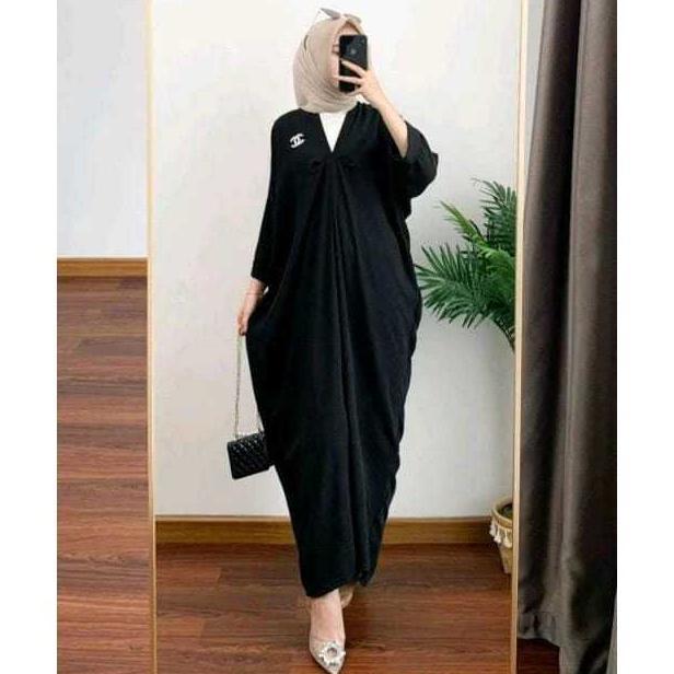 TERBARU Terbaru Gamis kaftan thania satin silk premium polos remaja lebaran natal imlek murah terlar