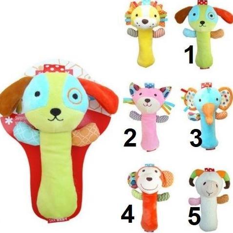 Mainan Kerincing Bayi | SKK Baby Squeeze Me Rattle | Rattle Stick Doll