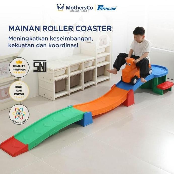 Parklon Mainan Roller Coaster Anak Perosotan Mobilan Slide Ride On