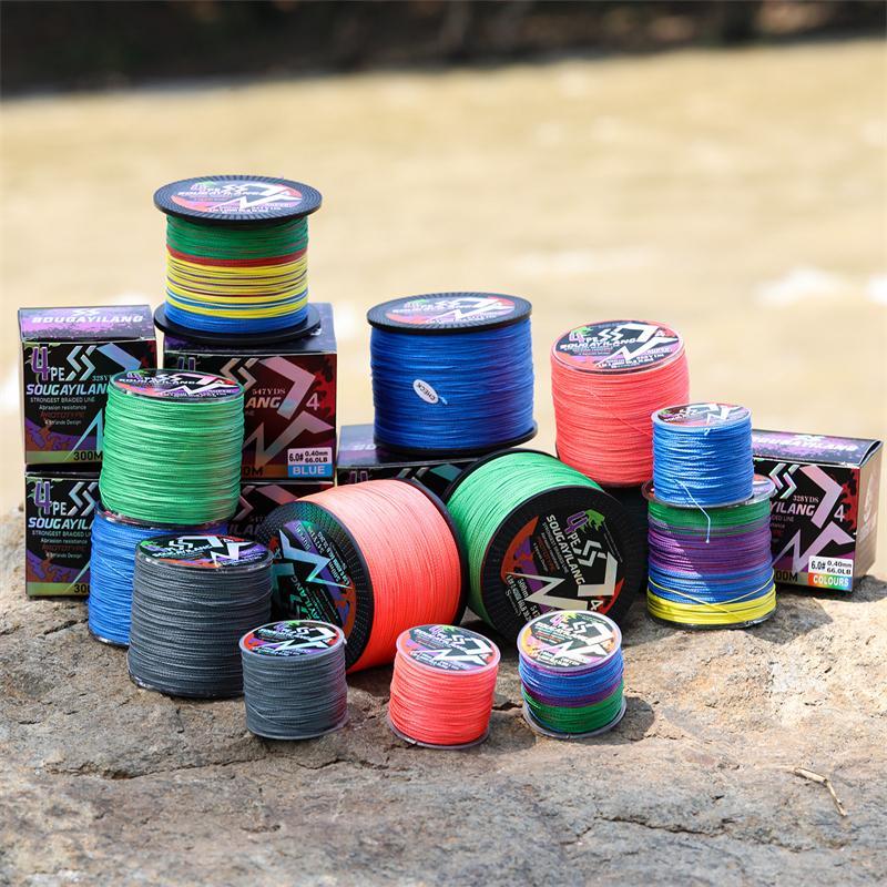 Sougayilang Pe X4 300M 500M Senar Pancing Kuat Dan Anti Keriting Braided Benang Pe Benang Pe Pancing