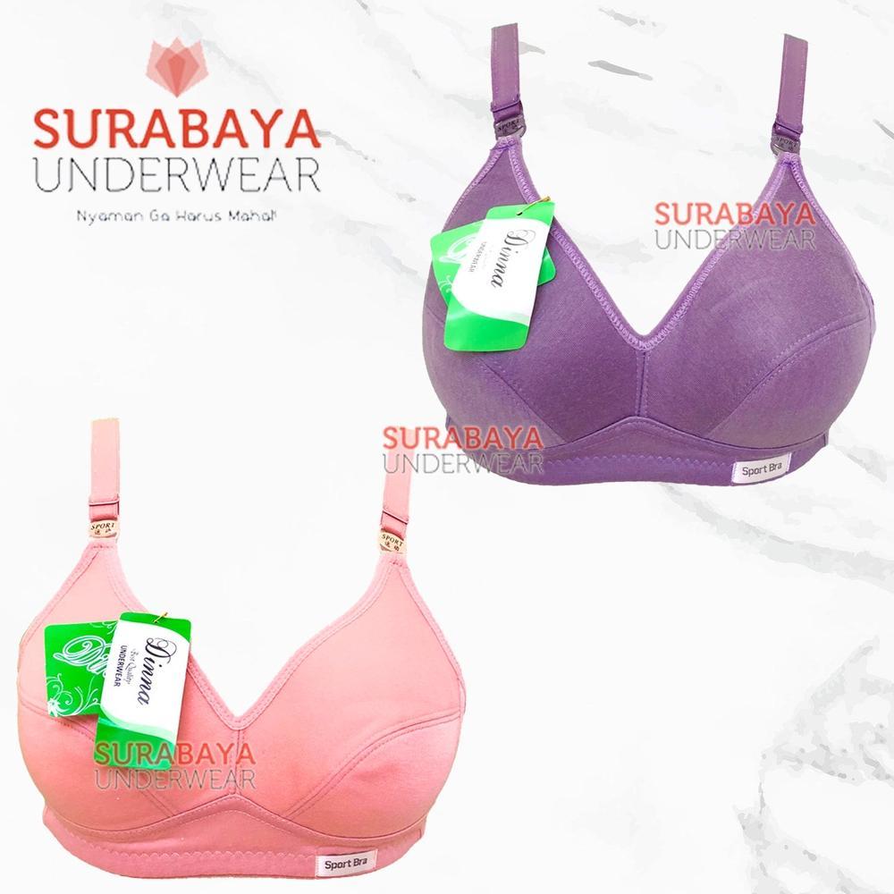 PREMIUM SPORT BRA KATUN NYAMAN BUAT SEHARI HARI SIZE BESAR MERK DN (SIZE 34-46)