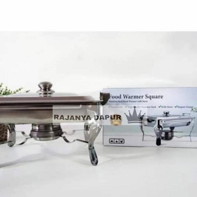 kree.shyna- ASTA Food warmer square - tempat prasmanan stainless - tempat prasmana Diskon