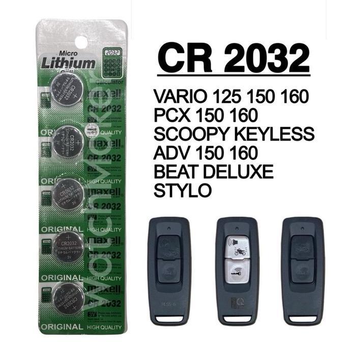 CR 2032 BATERAI REMOT KEYLESS HONDA VARIO PCX ADV SCOOPY NEW BEAT DELUXE STYLO CR2032
