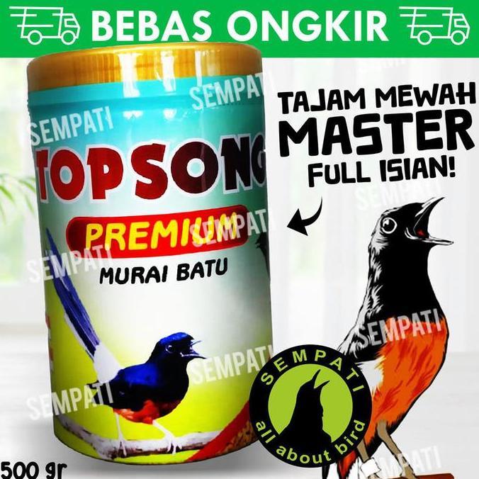Topsong Top Song Premium Pur Voer Murai Batu Kemasan Toples 500Gr