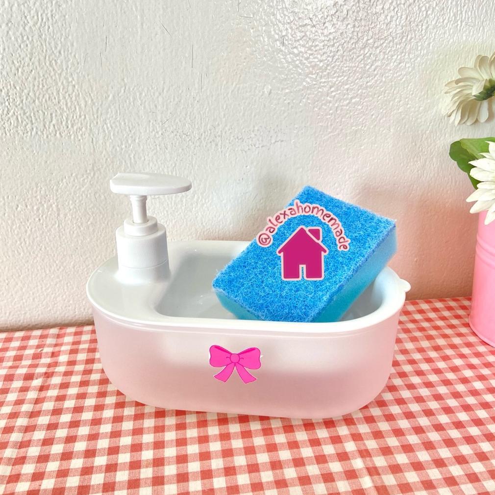 TEMPAT SABUN CUCI PIRING VIRAL UNIK (pink, putih, hijau)