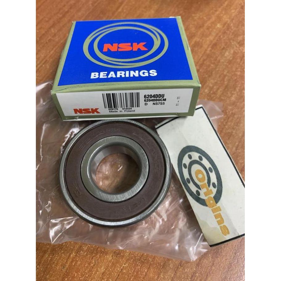 BEARING 6204 2RS NSK ASLI POLANDIA 6204 DDU 20MM X 47MM X 14