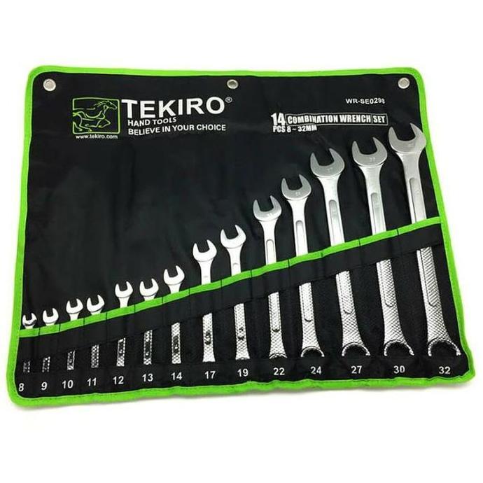 TERBARU - TEKIRO LENGKAP Kunci 8-32 mm Kunci Ring Pas Combination Wrench tekiro