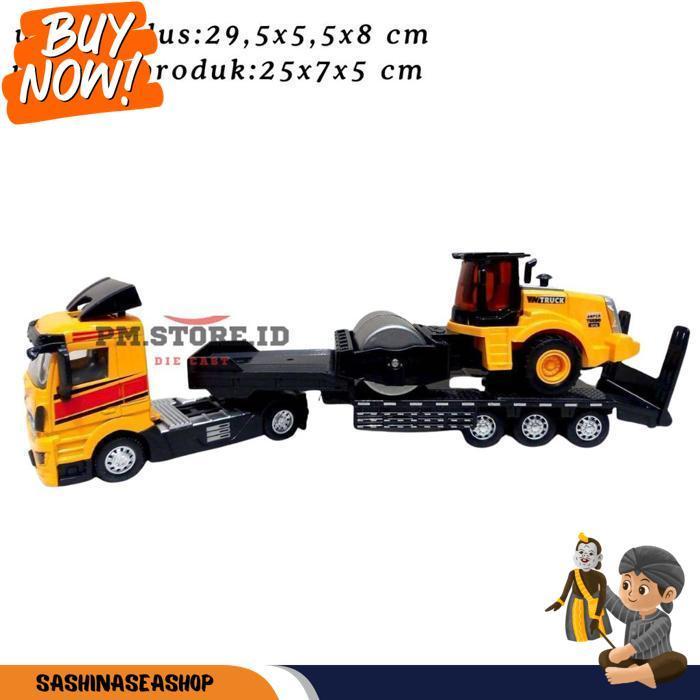 Diecast Transport Series Tractor Trailer Angkut Truck Contruction