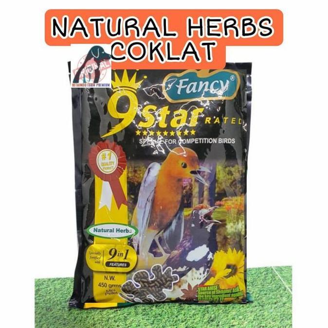 Pakan Burung Murai Anis Kacer Cucak Fancy 9 Star Coklat Herbal