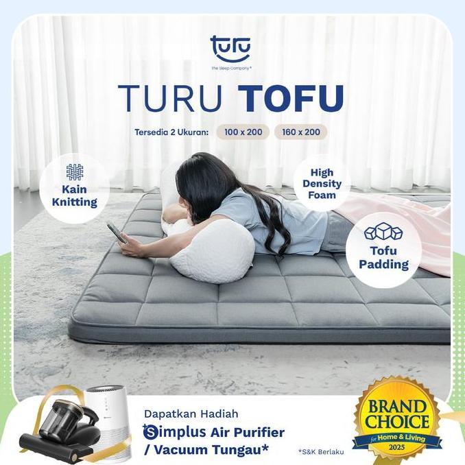 HEMAT BANGET - TURU TURU Tofu Kasur Lantai Gulung Premium / Travel Bed Premium / Matras Lantai Kasur