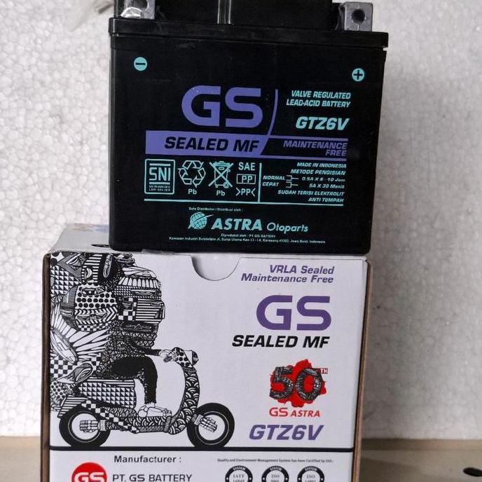 AKI GS ASTRA GTZ6V 12V 5AH/ 10HR ORISINIL ASTRA. HIGH QUALITY