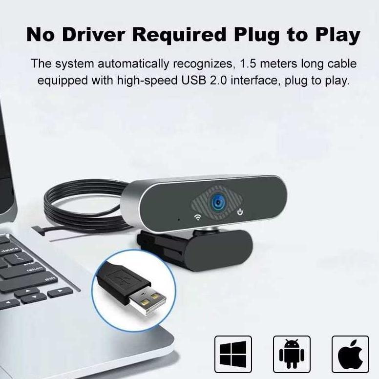 4K Webcam Laptop PC 1080P Full HD USB Kamera Laptop Sudut Lebar 150 With Mic USB Kamera