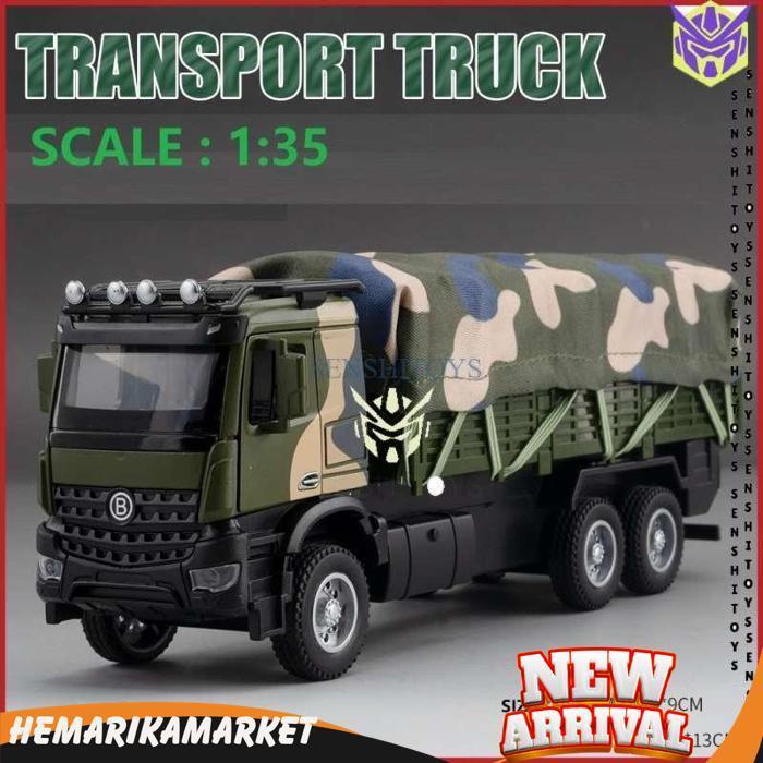 Mainan Mobil Diecast Truk Militer Army 1:35