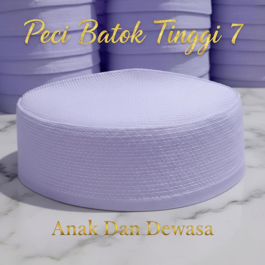 BEST SELLER Peci Batok Pendek Atau Songkok Putih Peci Batok Putih Tinggi 7 Dan Tinggi 9 Peci Batok P