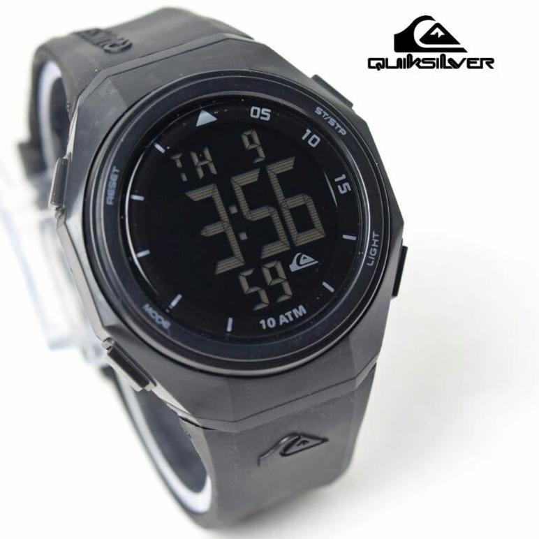 Original Jam Tangan Pria Digital Quicksilver Cekung Rubber Tahan Air