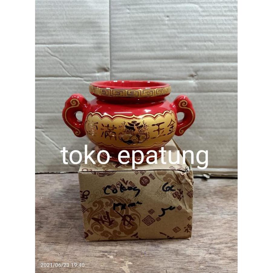 NEW hio lo / hiolo leluhur / hiolo co sien - keramik - 5 inch - merah