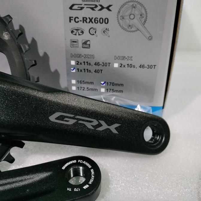 Crank GRX FC-RX600 single 40T Arm 170mm Crank GRX Single Chainring 40T