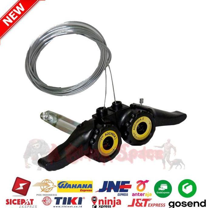 Shifter Jempol Sepeda Operan Gigi 3 x 6 & 7 Speed Aochida