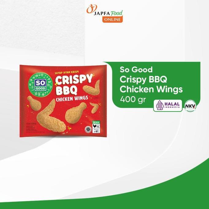 (Good) So Good Crispy BBQ Chicken Wings / Sayap Ayam Krispi BBQ 400 gr