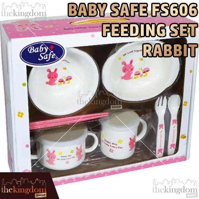 (Good) Baby Safe FS606 Feeding Meal Set Rabbit Perlengkapan Tempat Alat Makan Minum Anak Bayi