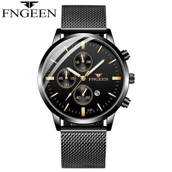Orologi- Fngeen 5128 Jam Tangan Pria Anti Air Keren Buat Gaya Quartz Jam Tangan Cowok Terproof Tches