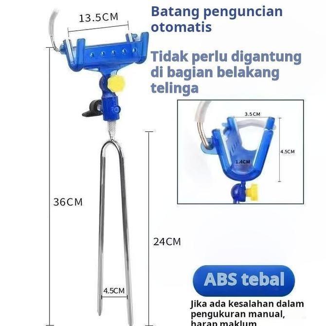 Bracket Dudukan Joran Pancing Adjustable 180 Derajat Bahan Stainless Steel/Cagak joran