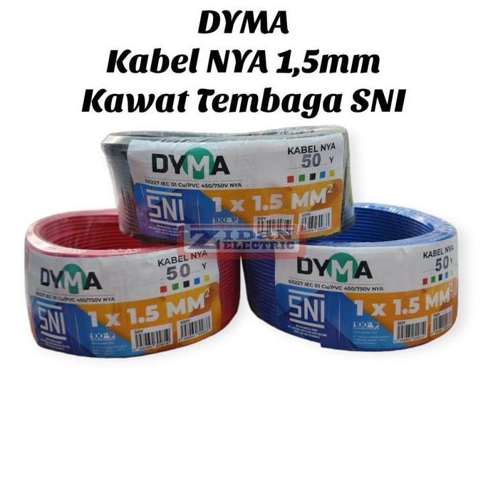 nielmarts- Kabel Listrik NYA 1,5mm 50m Kawat Tembaga SNI DYMA / Kabel NYA 1,5 50 Meter / Kabel Tungg