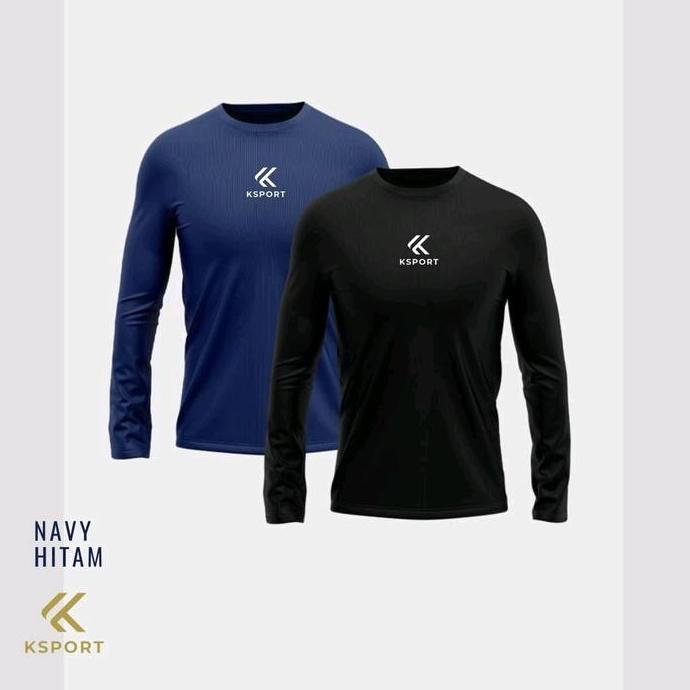 Sport- New- Manset/Baselayer Olahraga Lengan Panjang Leher Pendek/Manset Futsal Manset Lari Manset D