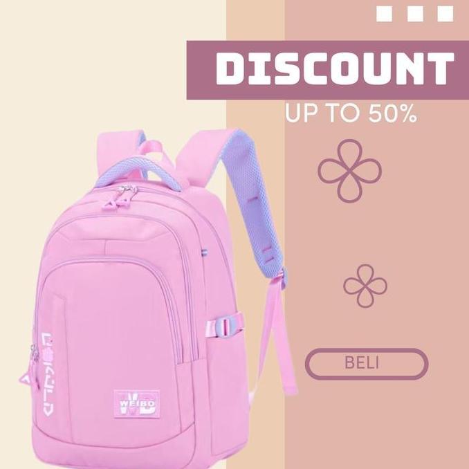 New- Tas Ransel Anak Cewek Wibu Model Polos Terbaru 2023