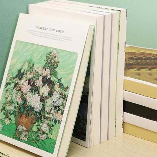 A4A5 256Pages Van Gogh Vintage Blank Sketchbook Thi White R
