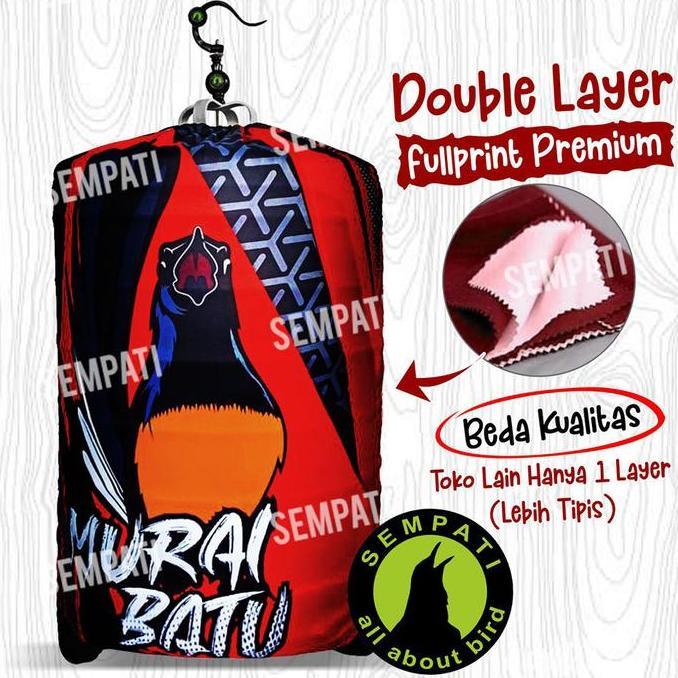 KRODONG SANGKAR MURAI NO 2 BAHAN JERSEY PREMIUM FULLPRINT MOTIF BURUNG MURAI KERODONG SANGKAR KANDAN